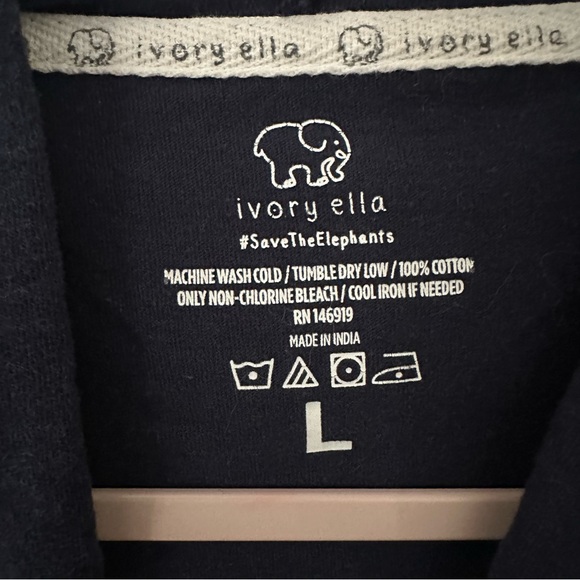 Ivory Ella Boyfriend T Shirt Hoodies - Picture 8 of 8